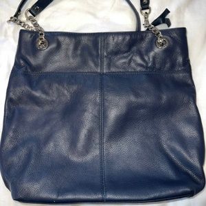 Tignanello Blue Leather Purse